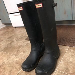 Matte Black Hunter Rain Boots